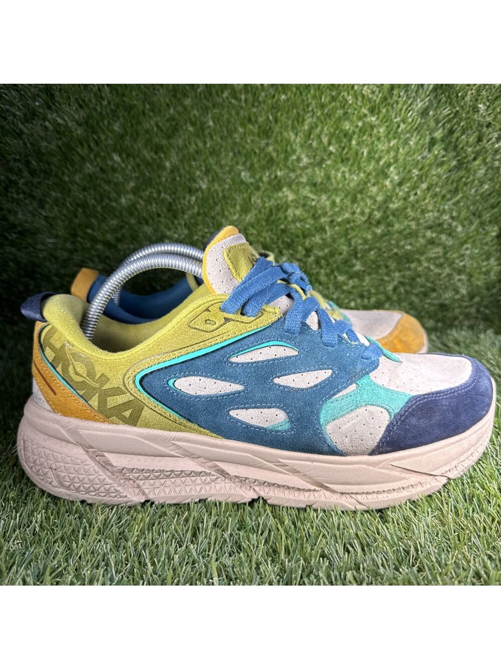 Hoka One One Clifton 11 W / 10 Men Suede Multicolor Men's Athletic Sneakers 1